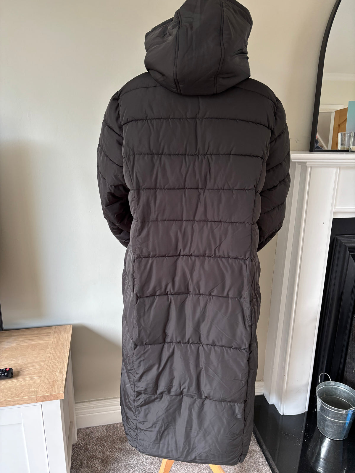 Freemans Black Longline Puffa Coat size 18