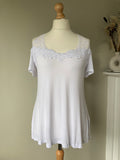 Off shoulder white lace top by BODYFLIRT- Size 14