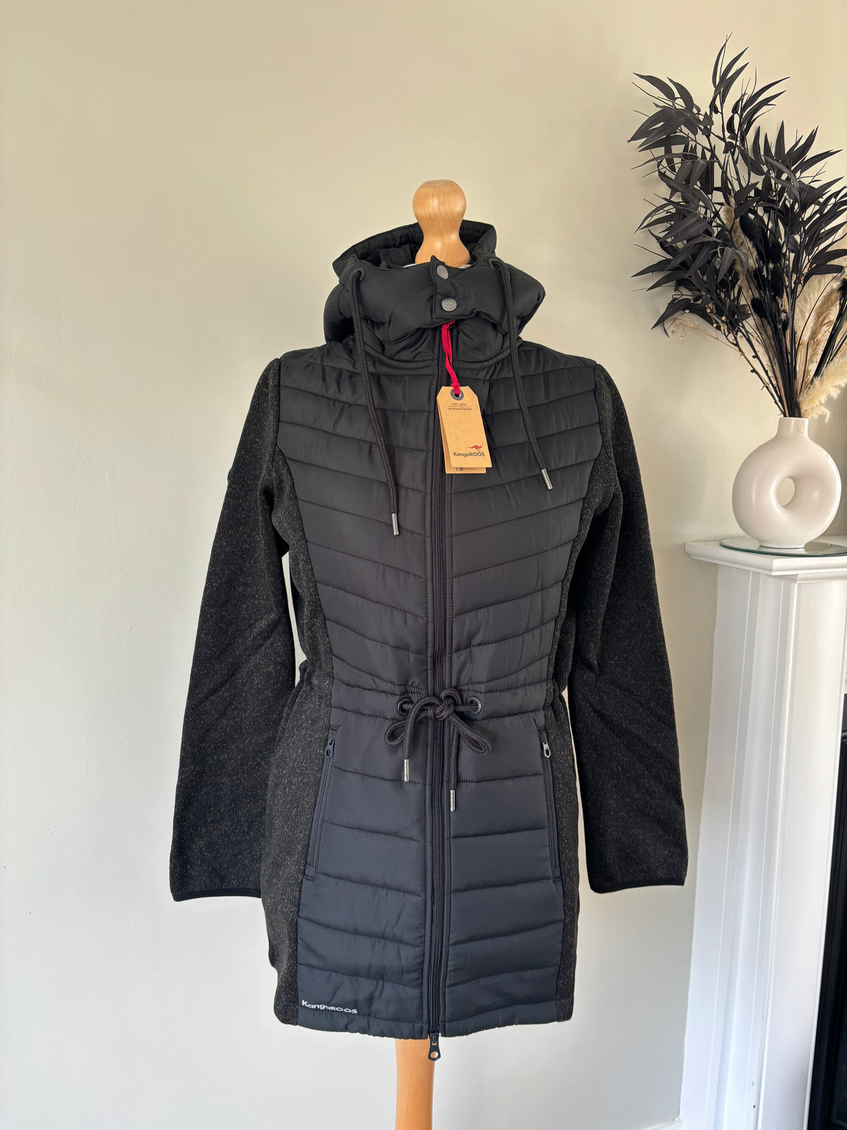 Black Quilted Jacket Size 12 by KangaROOS