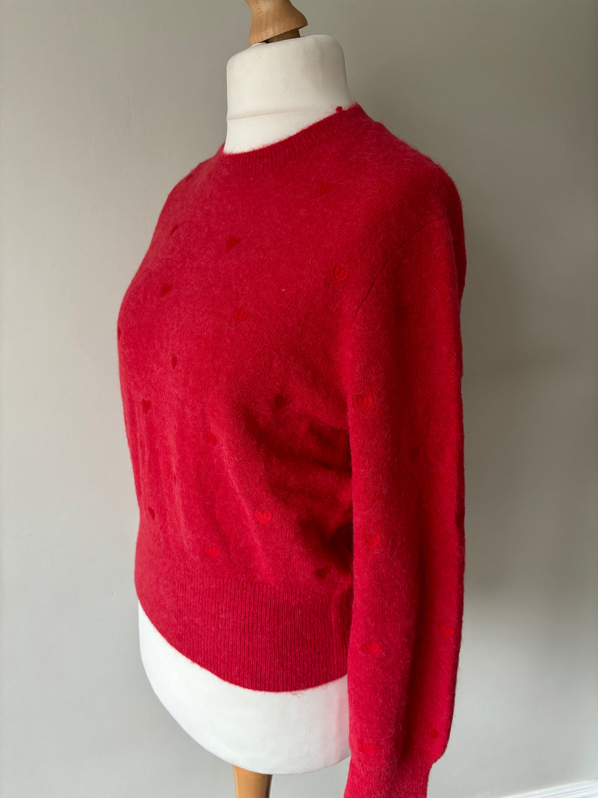 Red heart knitted jumper by &Otherstories Size 10