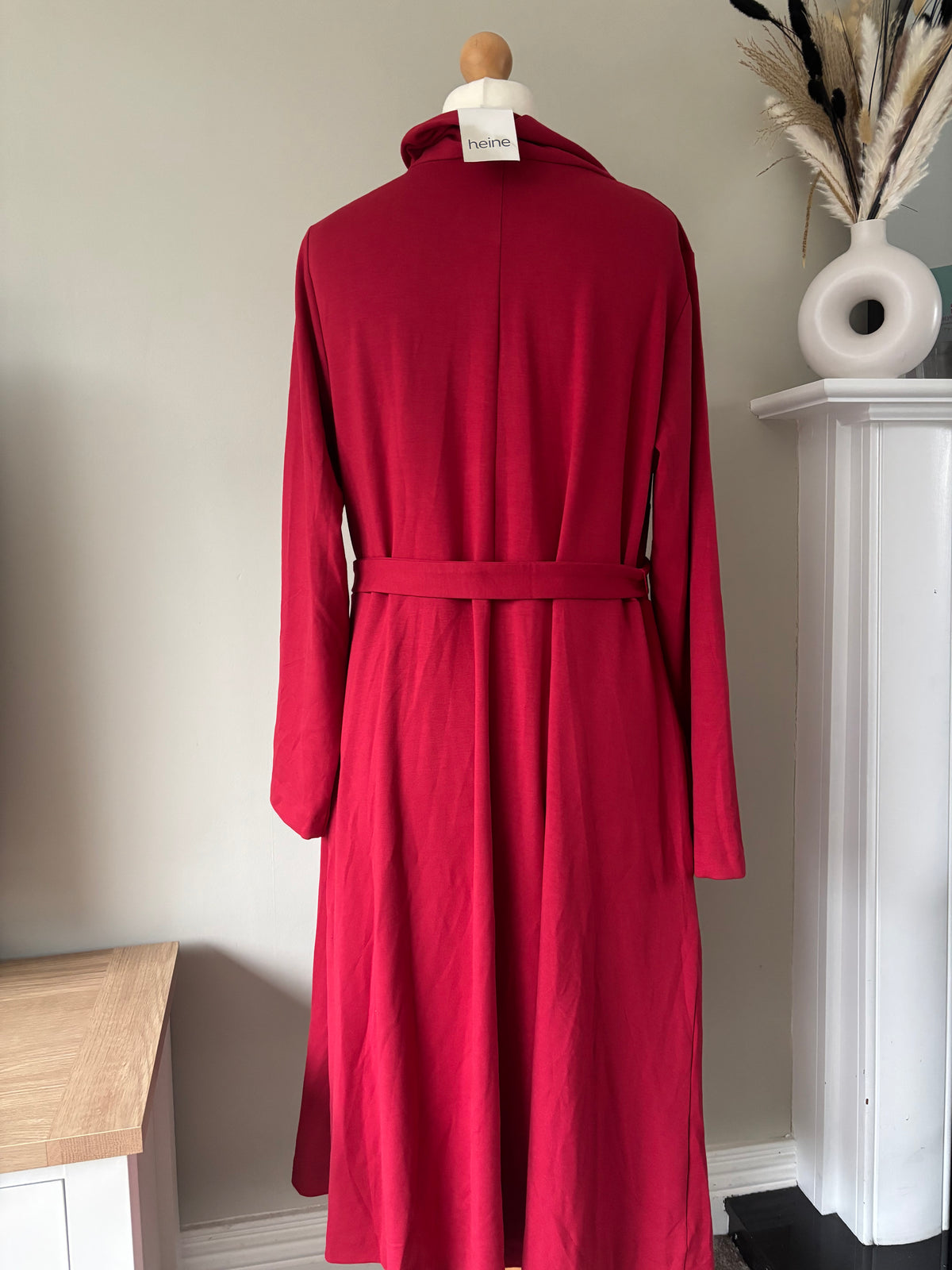 A-Line Belted Stretch Jersey Dress by Heine size 20