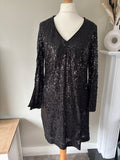 Black sequin dress by Body flirt size 18