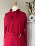 A-Line Belted Stretch Jersey Dress by Heine size 20