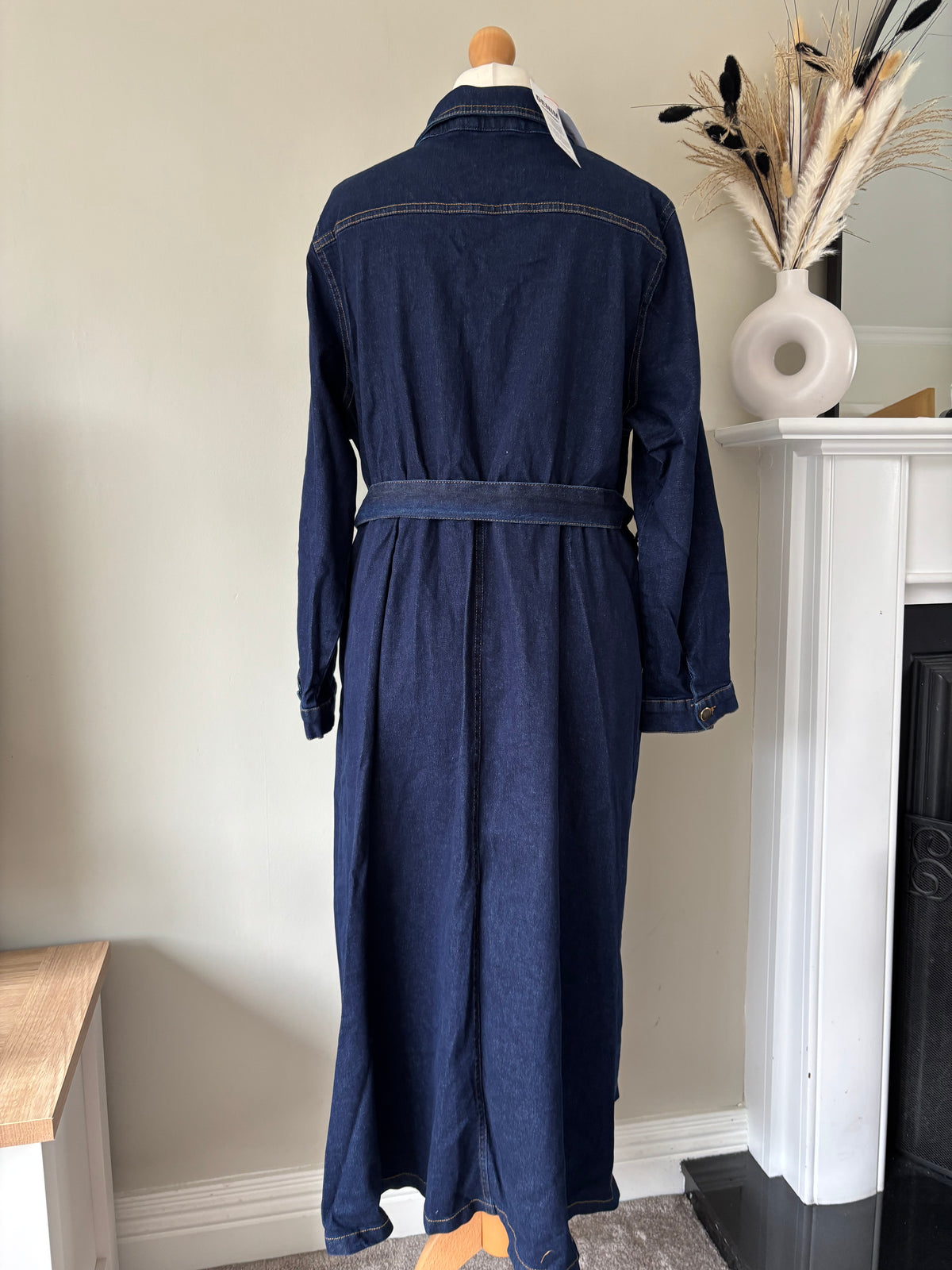 Denim A-line Midaxi Dress by Together size 22