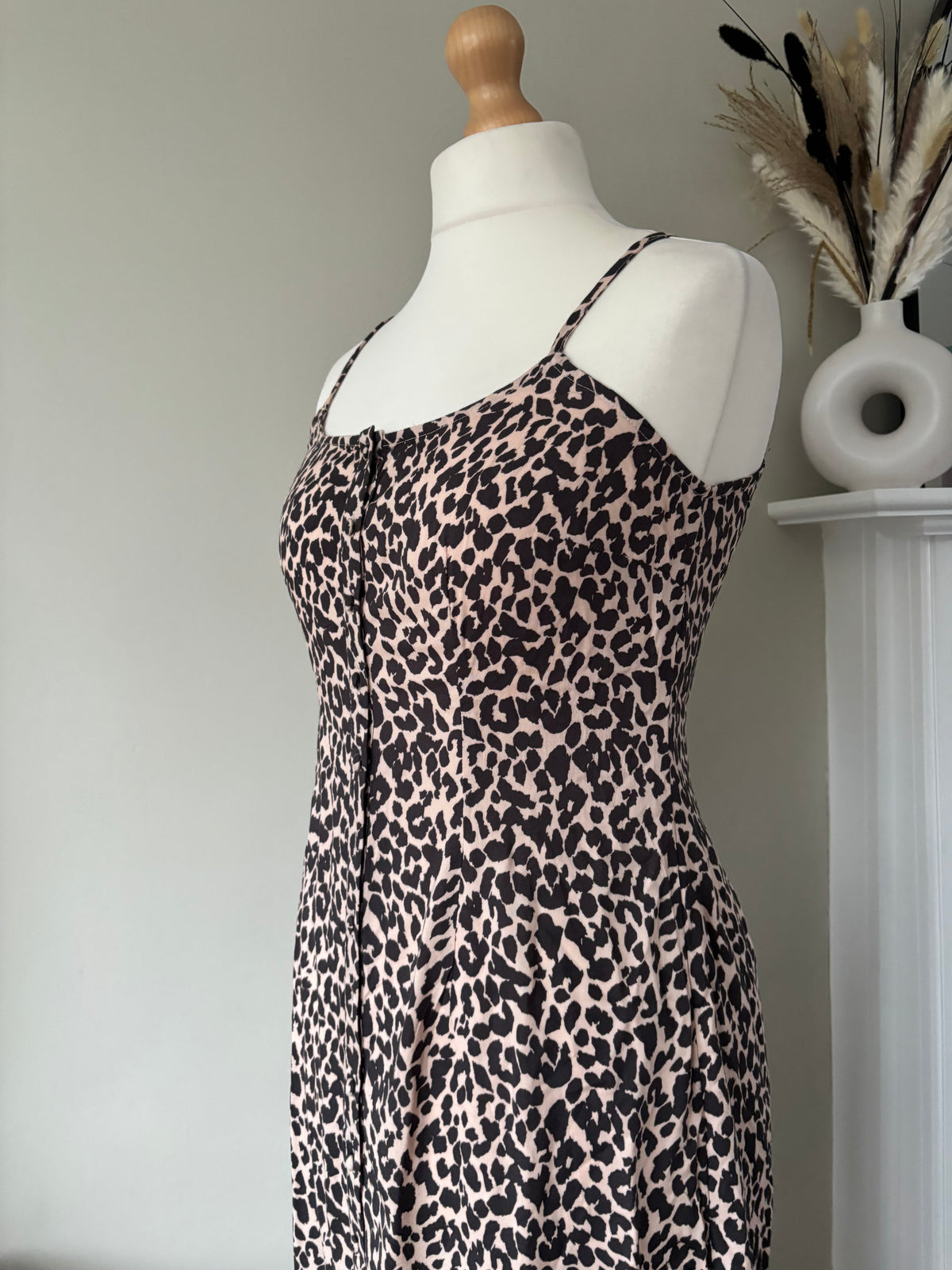 Print Button Cami Midi Dress by Superdry Size 12