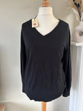black v neck jumper size 18 by Freemans