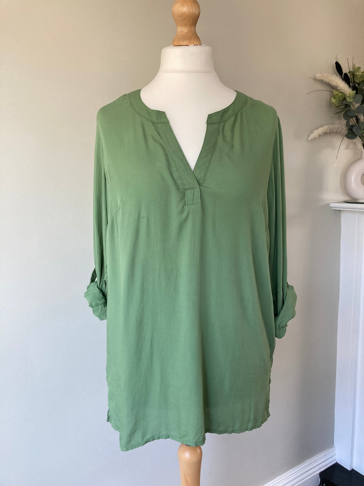 Lime green shirt by BPC - Size 14