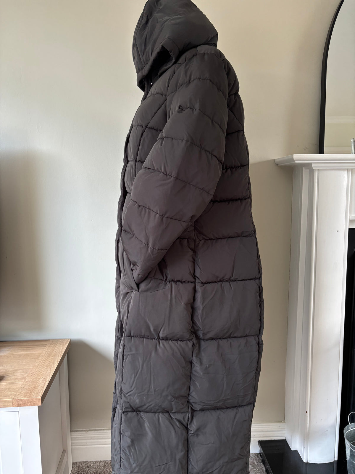 Freemans Black Longline Puffa Coat size 18