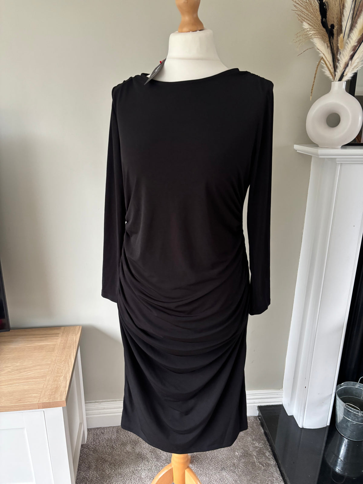 Black Ruched Maxi dress by Freemans