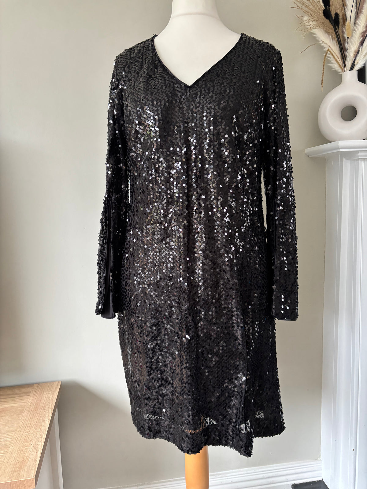 Black sequin dress by Body flirt size 18