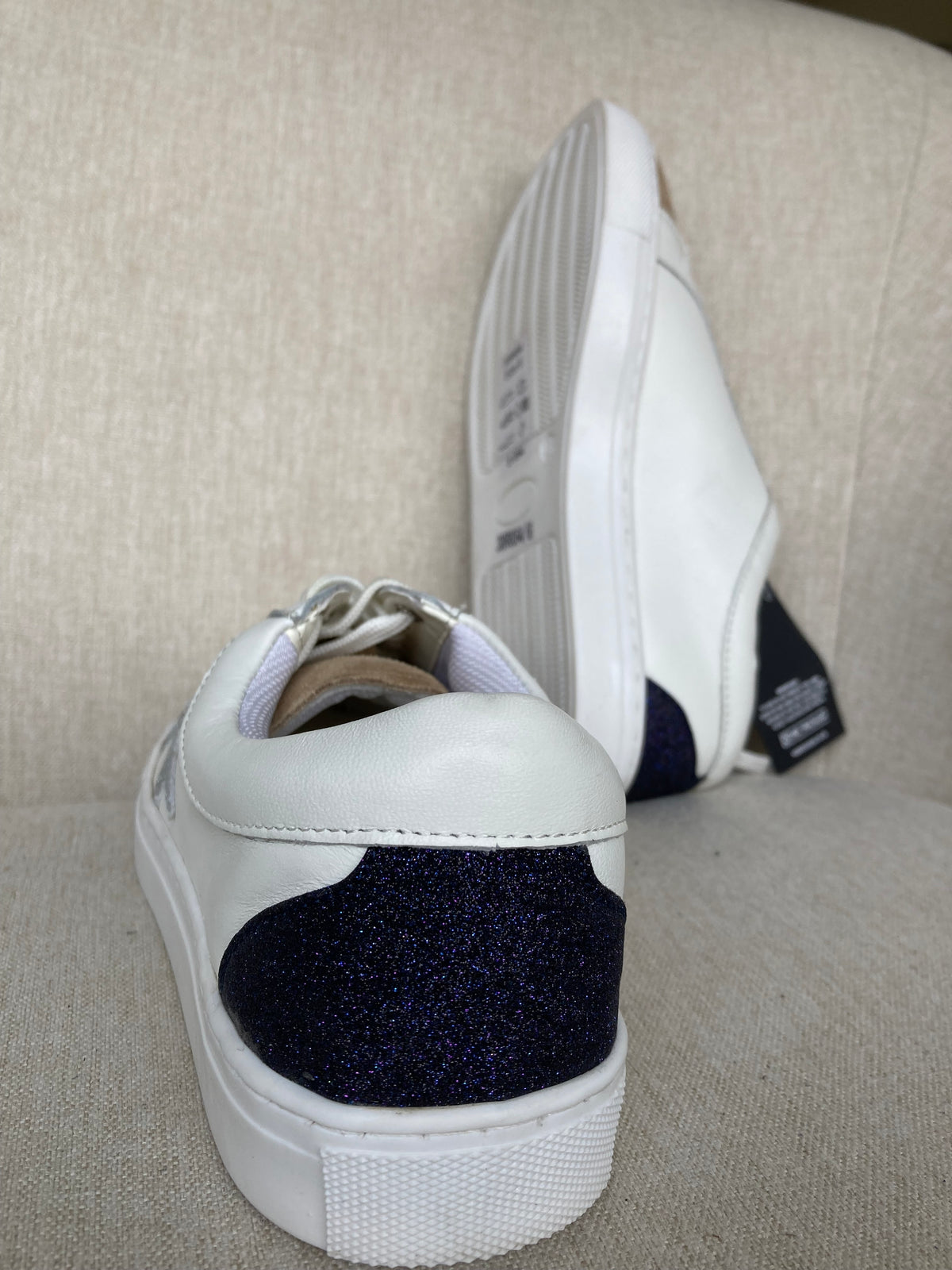 Star white trainers by KALEIDOSCOPE- Size 6