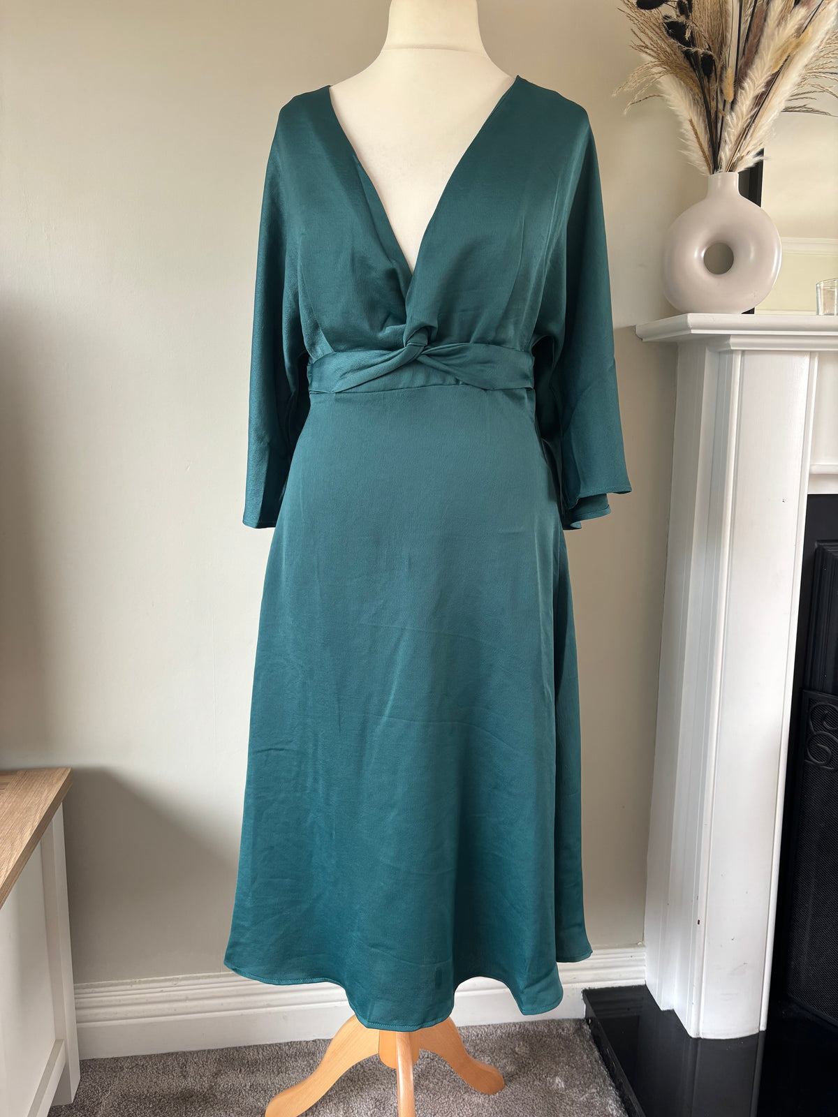 Petrol wrap midi dress size 10 by BPC collection.