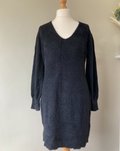 Black knitted lace detail dress by Bonprix Size 14