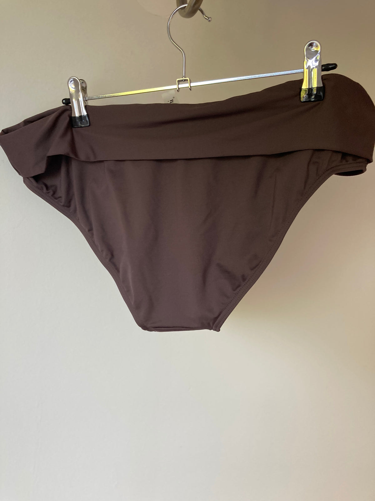 Brown Solid Brief by LASCANA  - Size 18