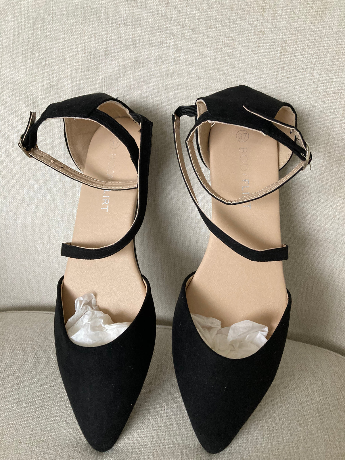 Black Ballet Pumps By BODY FLIRT - Size 4