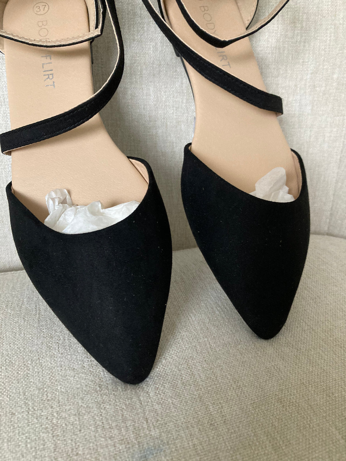 Black Ballet Pumps By BODY FLIRT - Size 4