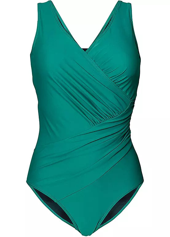 Green Wraparound Shaper Swimsuit by Bonprix size 20