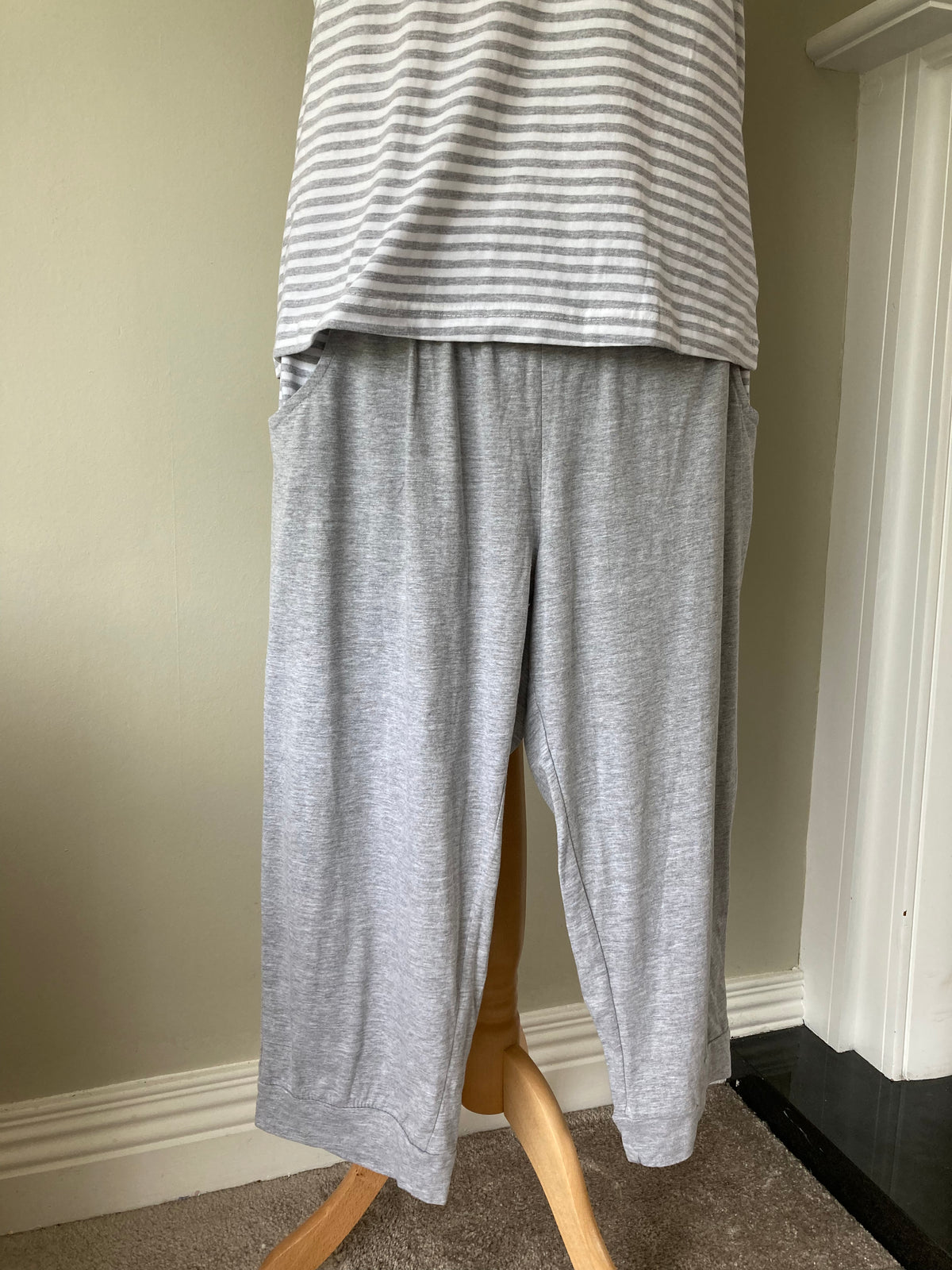 Light Grey Capri Pyjama by H.I.S - Size 18/20