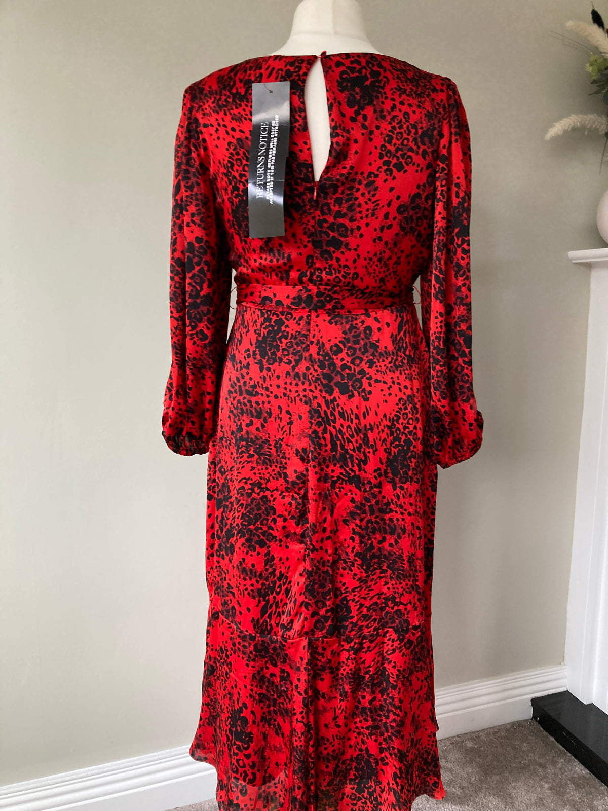 Red Animal Print Midi Dress by Kaleidoscope size 12