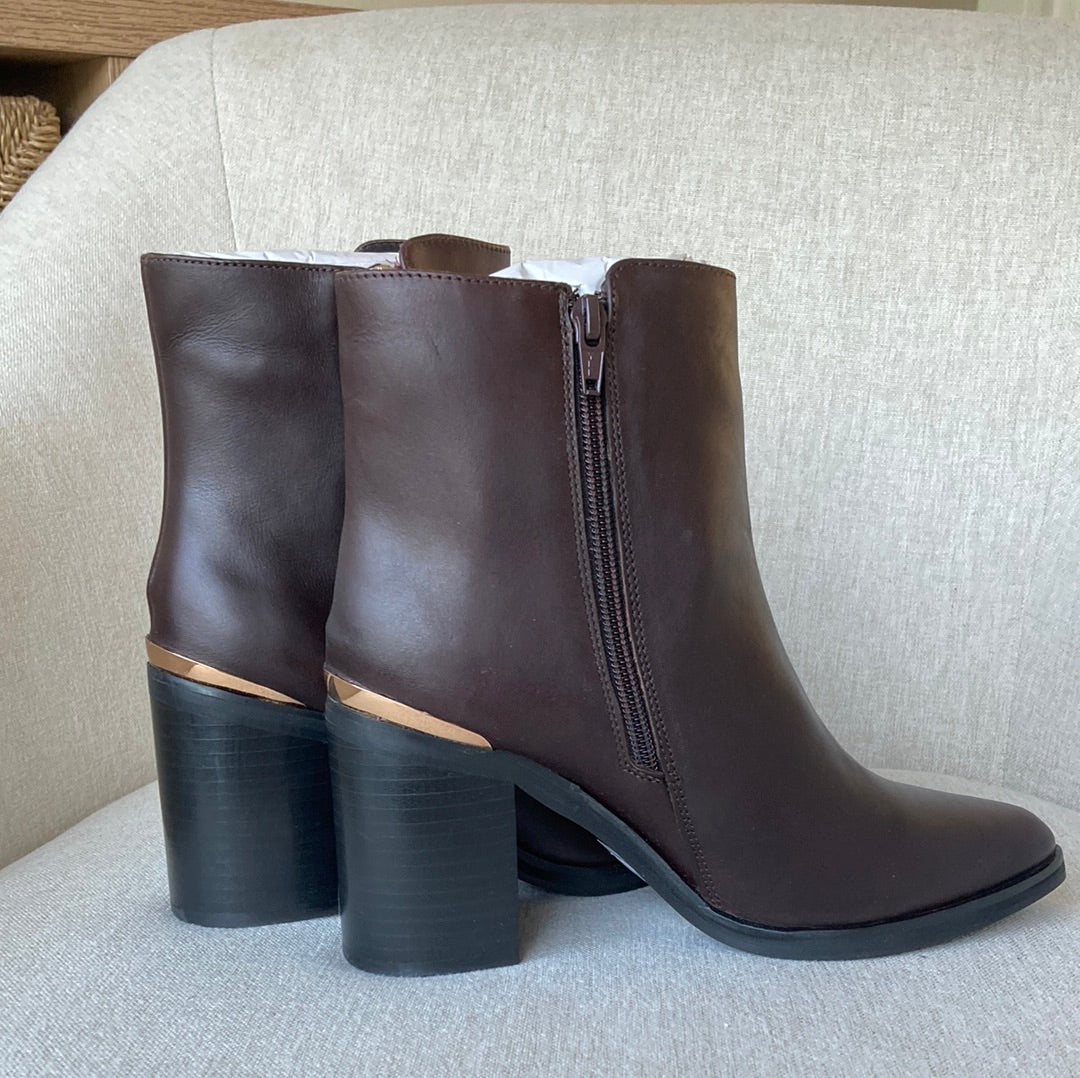 Choc Ankle Boots By KALEDISCOPE - Size 6
