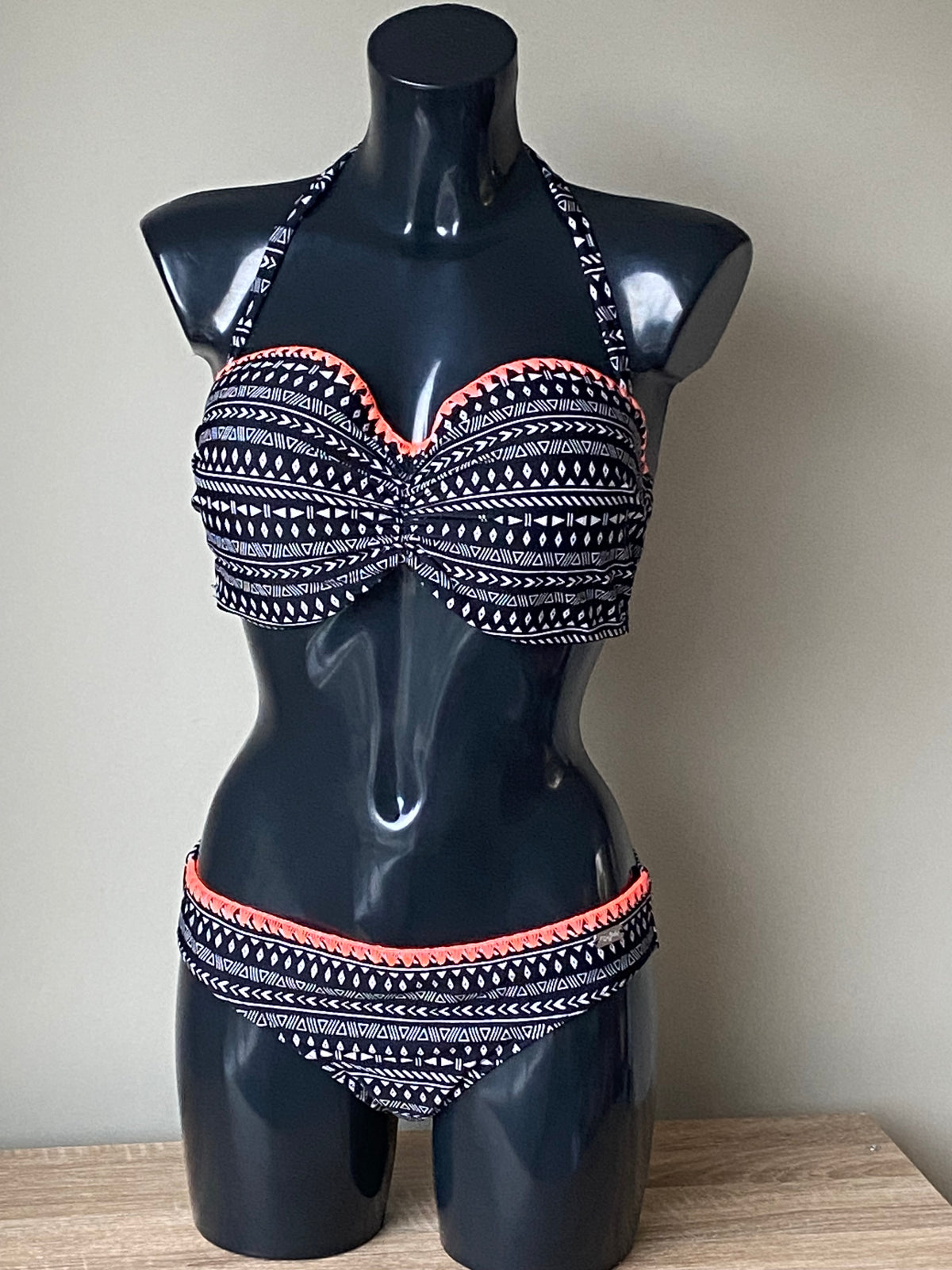 Black Print Swimwear by BUFFALO - Size 14DD