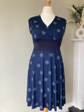 Navy Chiffon Dress by BONPRIX