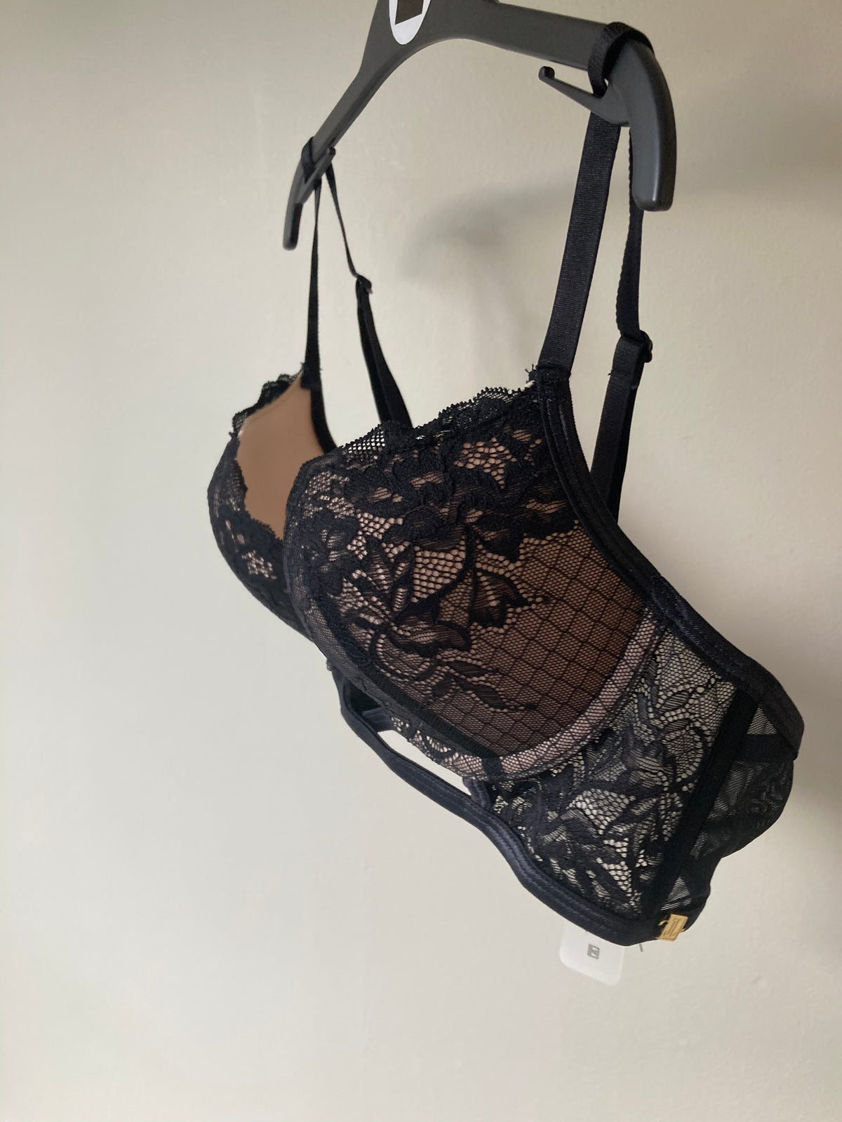 Black Push Up Padded/ Lace Bra bby JETTE - Cup 36A