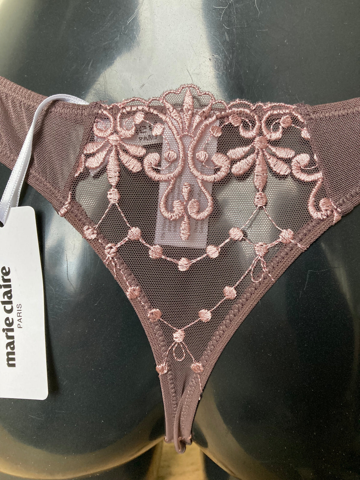 Taupe Rose Thong by MARIE CLAIRE PARIS - Size 10/12