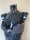 Black/White Push Up Bra by H.I.S. - Cup 34A
