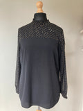 Black Slip on blouse by CREATION L