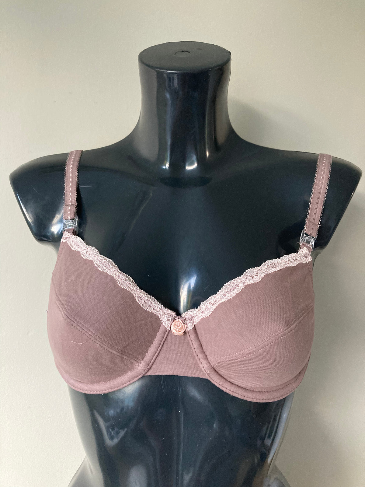 Taupe/Cream 2pk maternity bra Bra by PETITE FLEUR - Cup 34C – Already Made