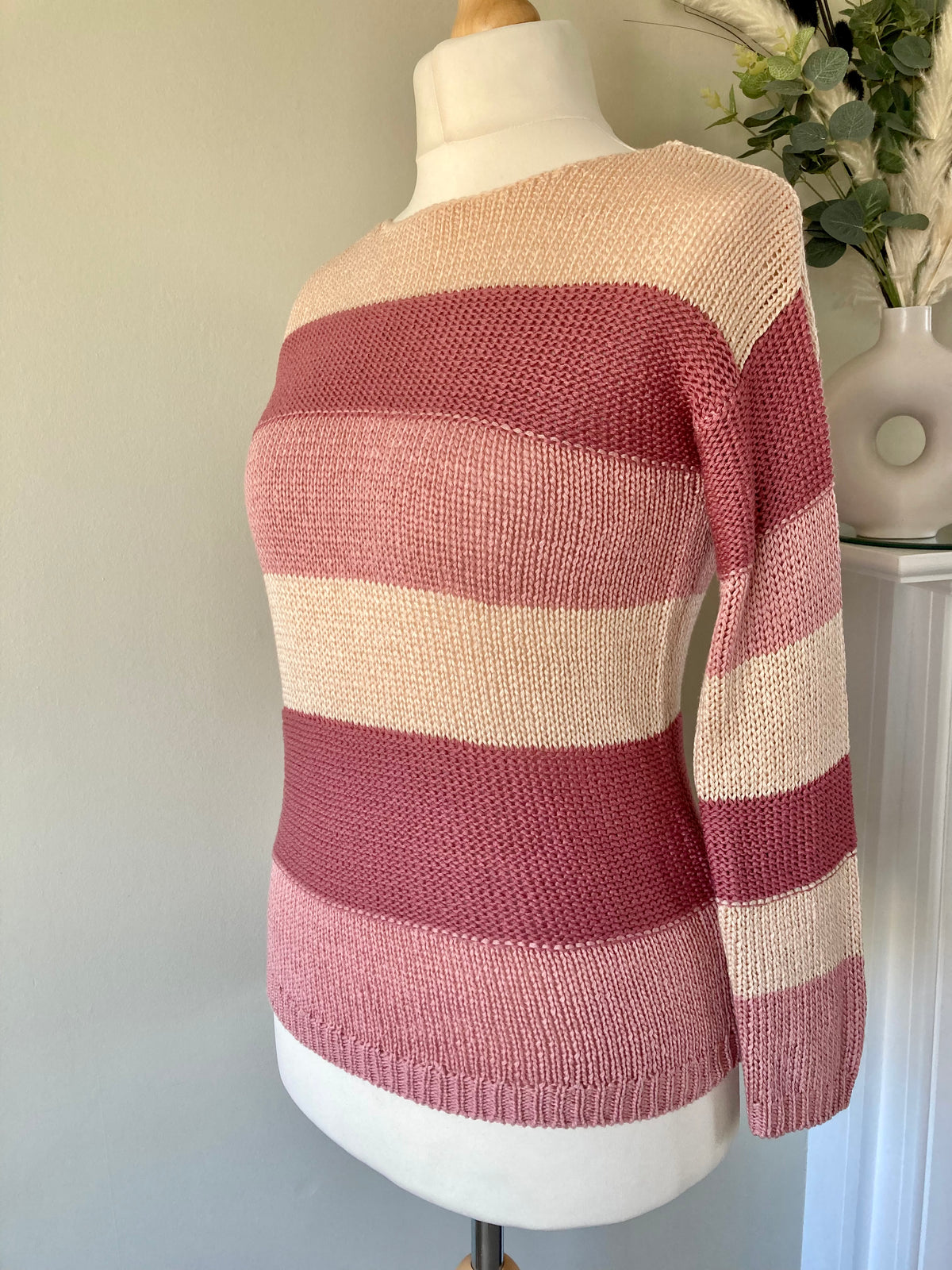 Pink striped jumper by LASCANA - Size 8
