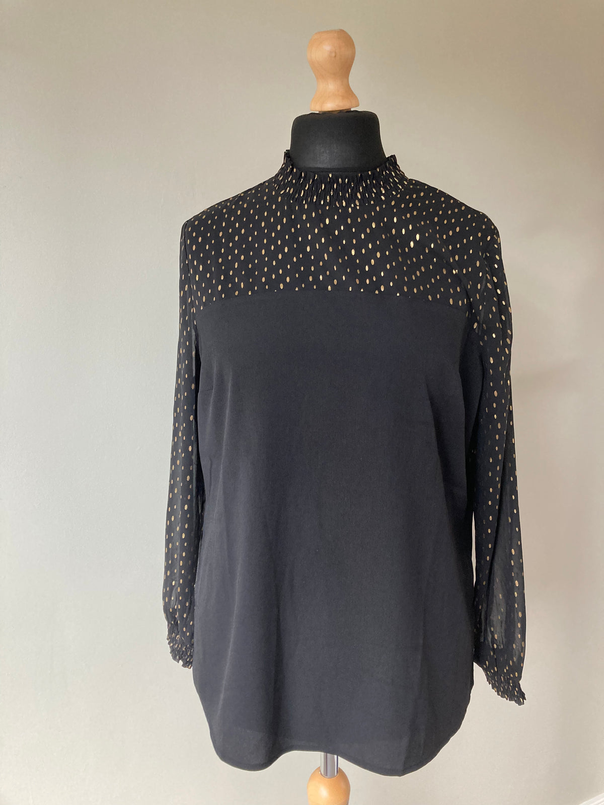Black Slip on blouse by CREATION L size 16
