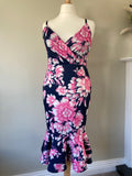 Figure Hugging Floral Dress by QUIZZ - Size14