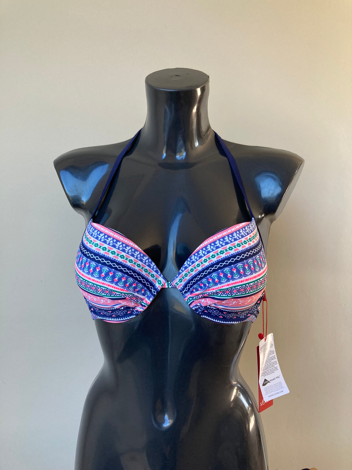 Blue Rose Push Up Bikini Top by S.OLIVER - Size 12B