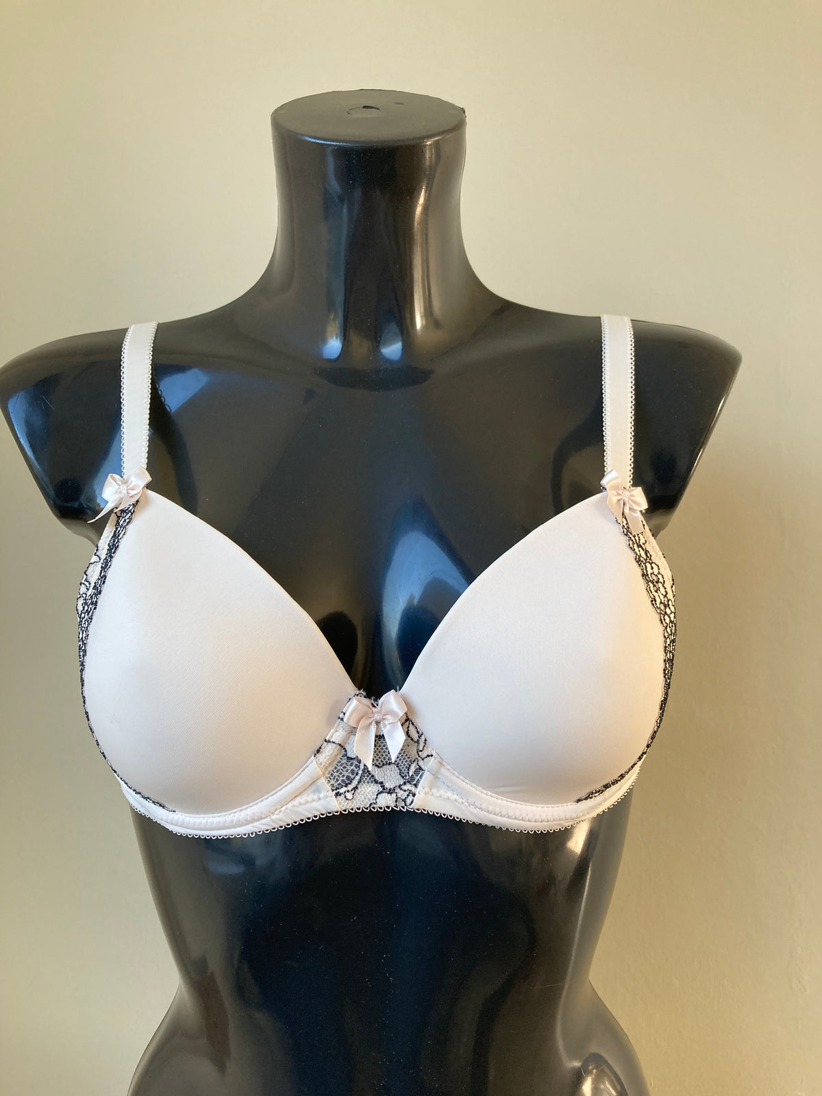 Cream/Black Bra Padded by LASCANA - Cup 32C