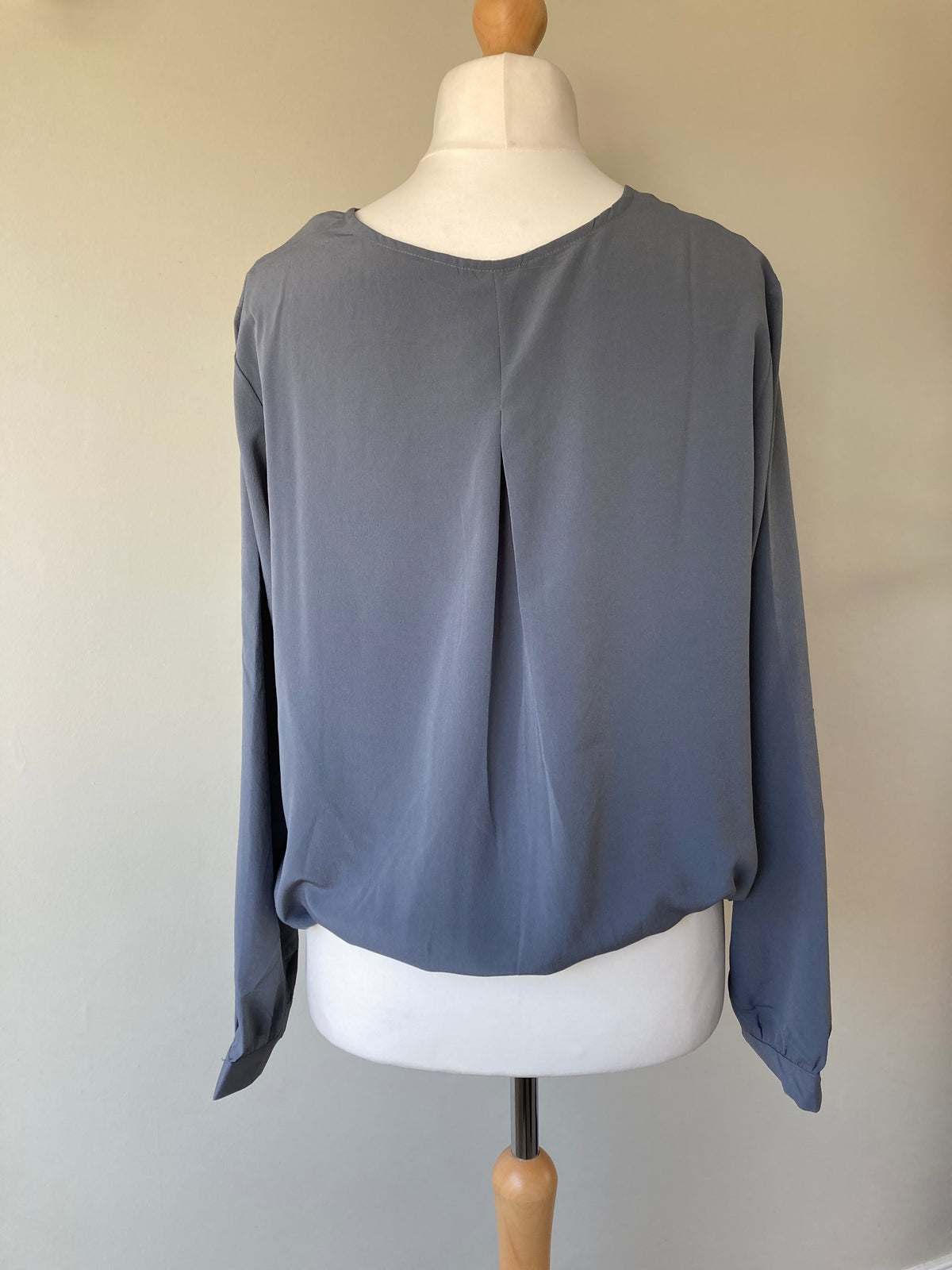 Muted Grey Cross Detail Shirt by BODYFLIRT - Size 20