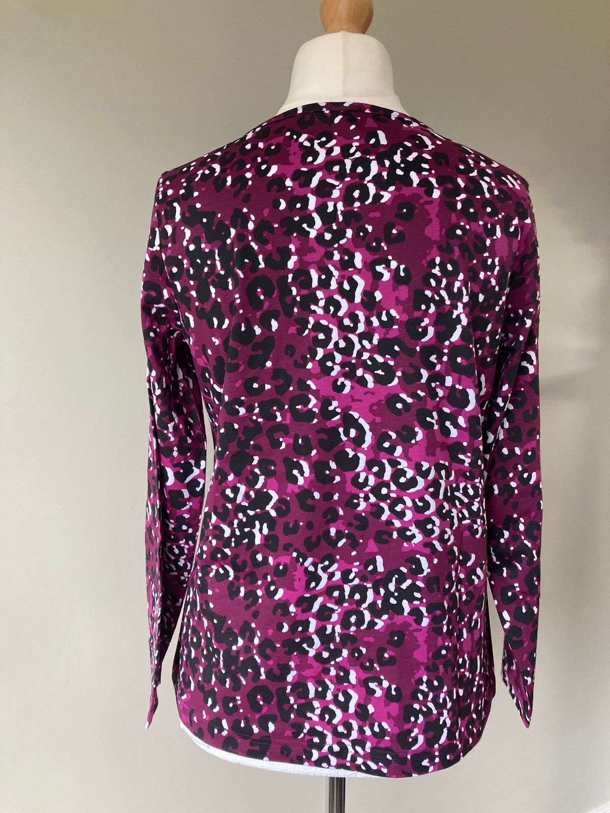 Purple Leopard Print Top by BPC - Size 14