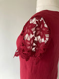 Red Lace Summer Dress by CREATION - Size 14