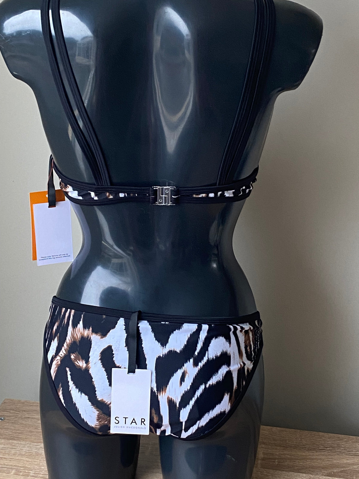 STAR Leopard Bikini Bottom by JULIEN MACDONLALD - Size 10