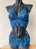 Teal Bralet & Panties Set by VENUS - Size M
