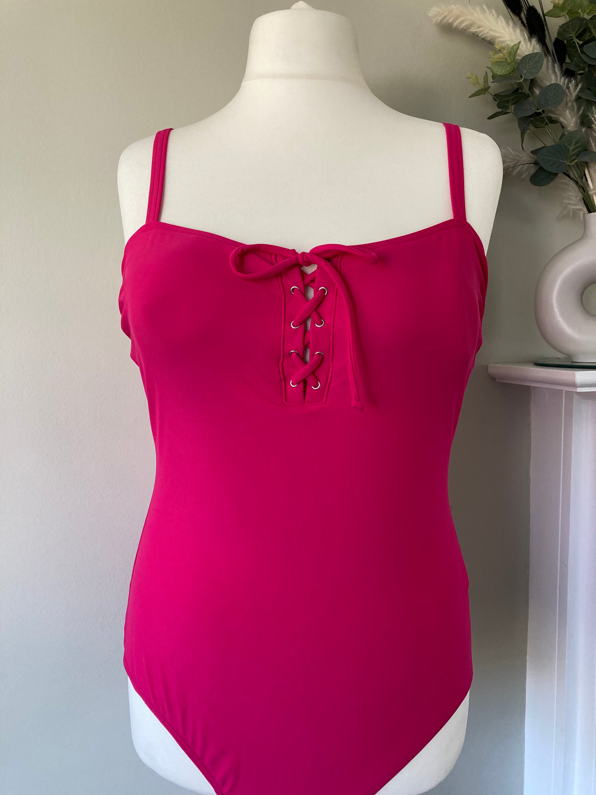 Front Tie Pink Swimsuit by KALEIDOSCOPE