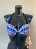 Blue Rose Push Up Bikini Top by S.OLIVER - Size 12B