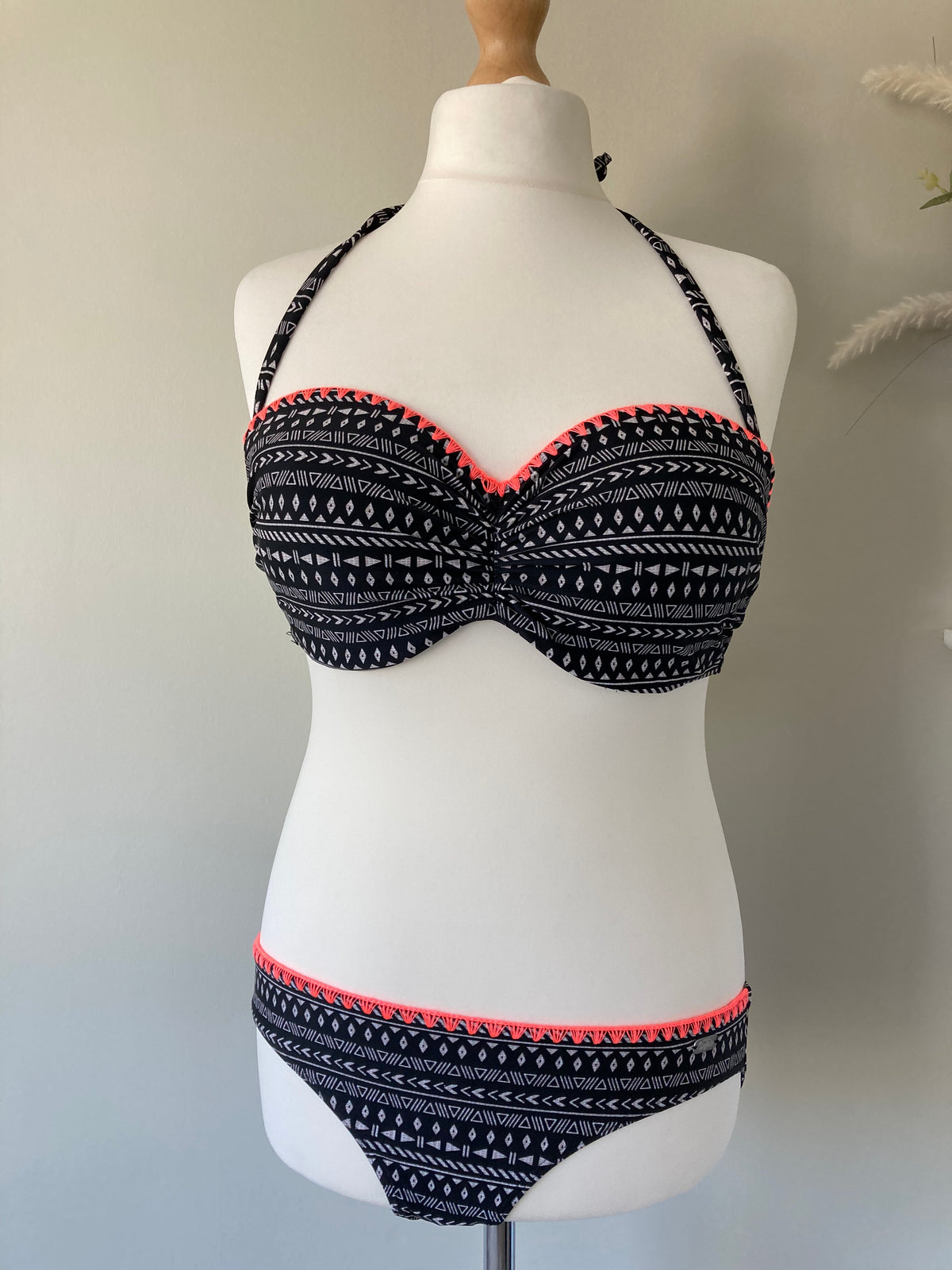 Black Print Swimwear by BUFFALO - Size 14DD