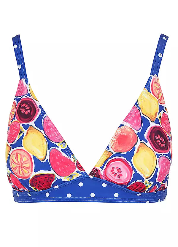 Fruity Print Bikini Top by KALEIDOSCOPE - Size 14