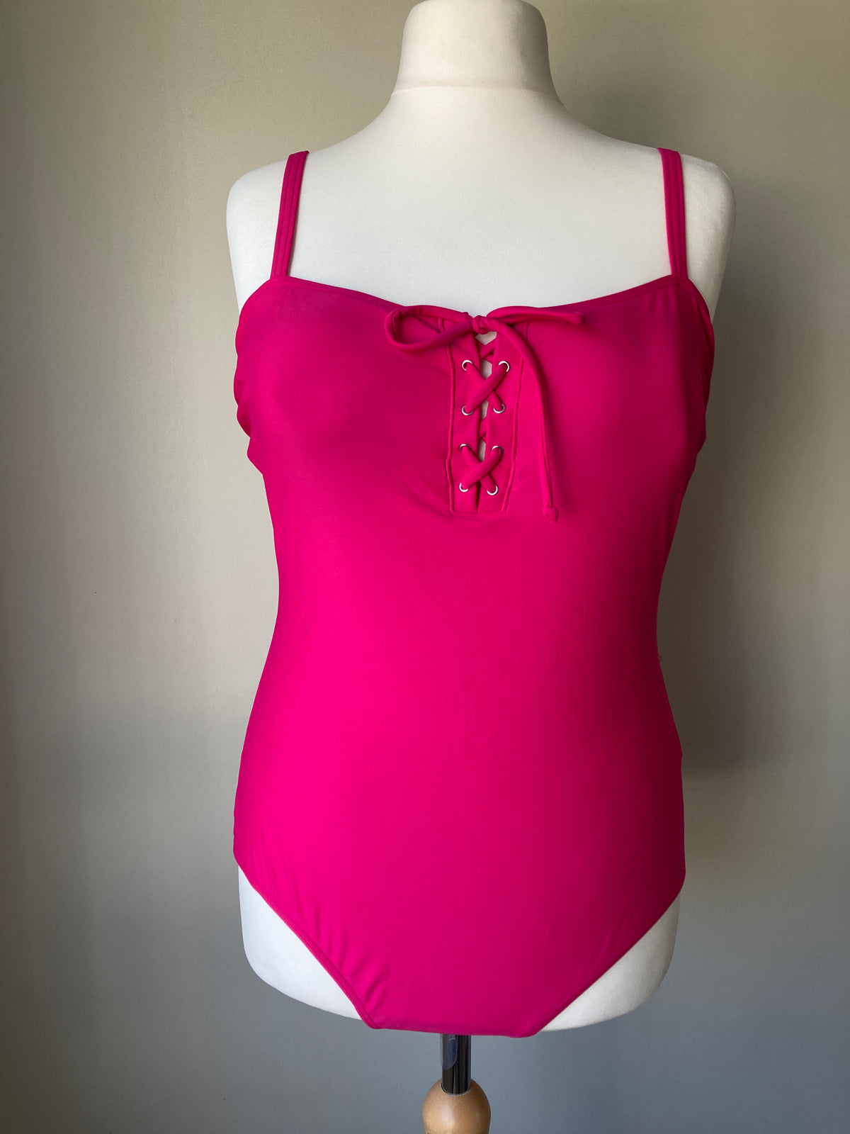Front Tie Pink Swimsuit by KALEIDOSCOPE