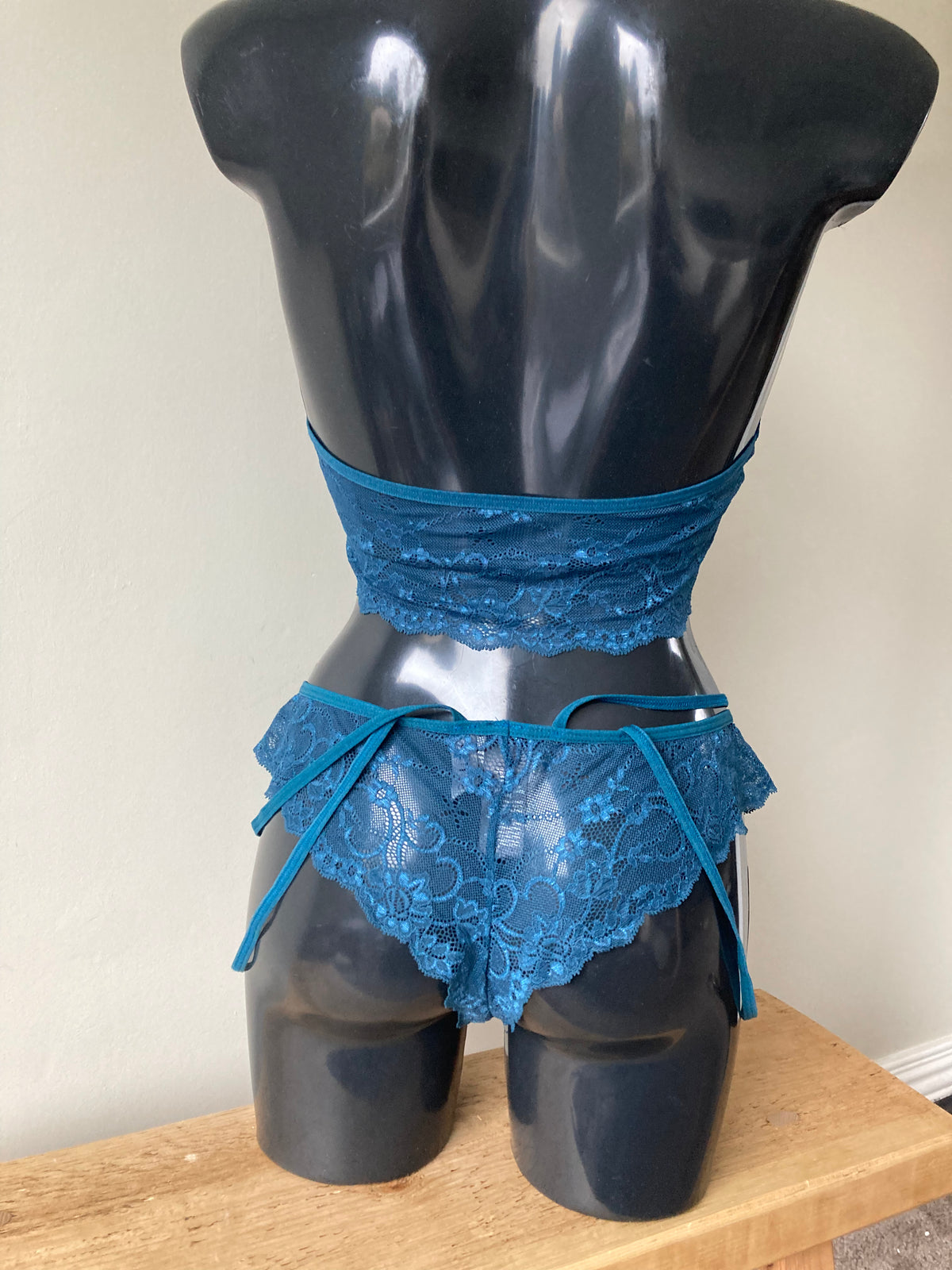 Teal Bralet & Panties Set by VENUS - Size M