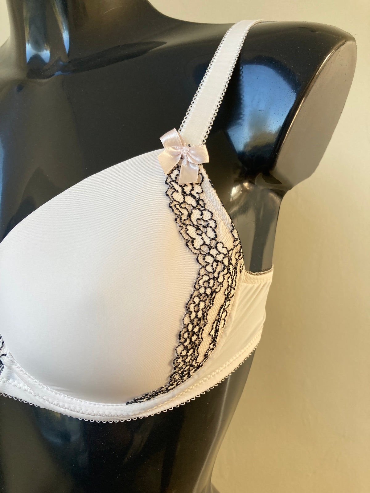 Cream/Black Bra Padded by LASCANA - Cup 32C